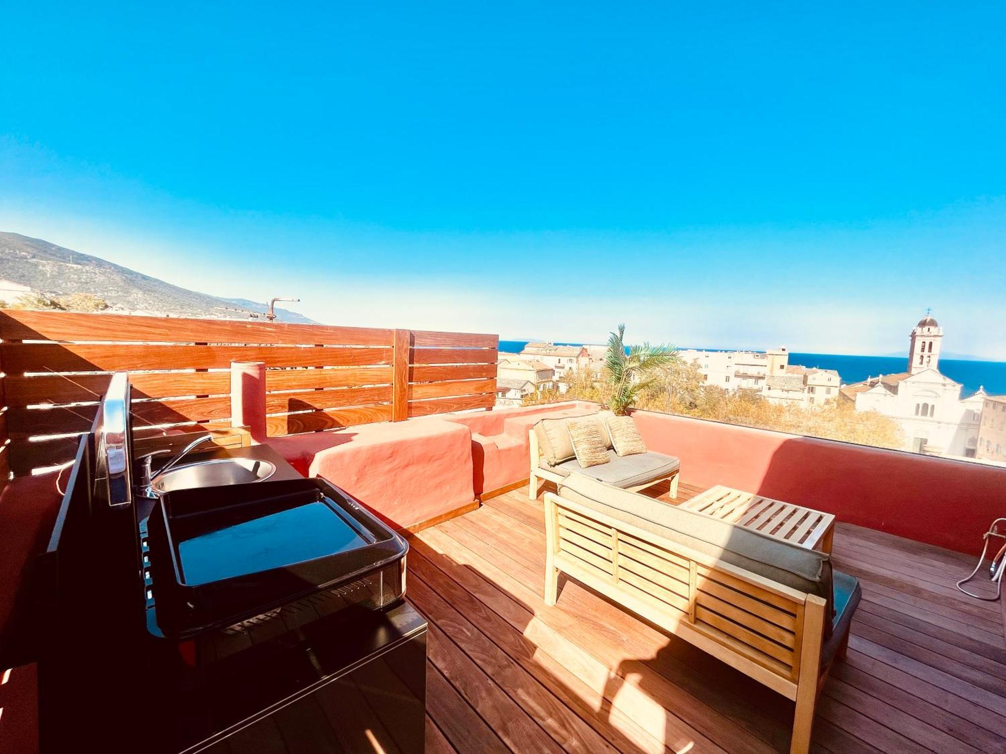 Pepites Bastiaises Piazza D'A Appartement Roof Top Vue Mer Bastia  Exterior foto